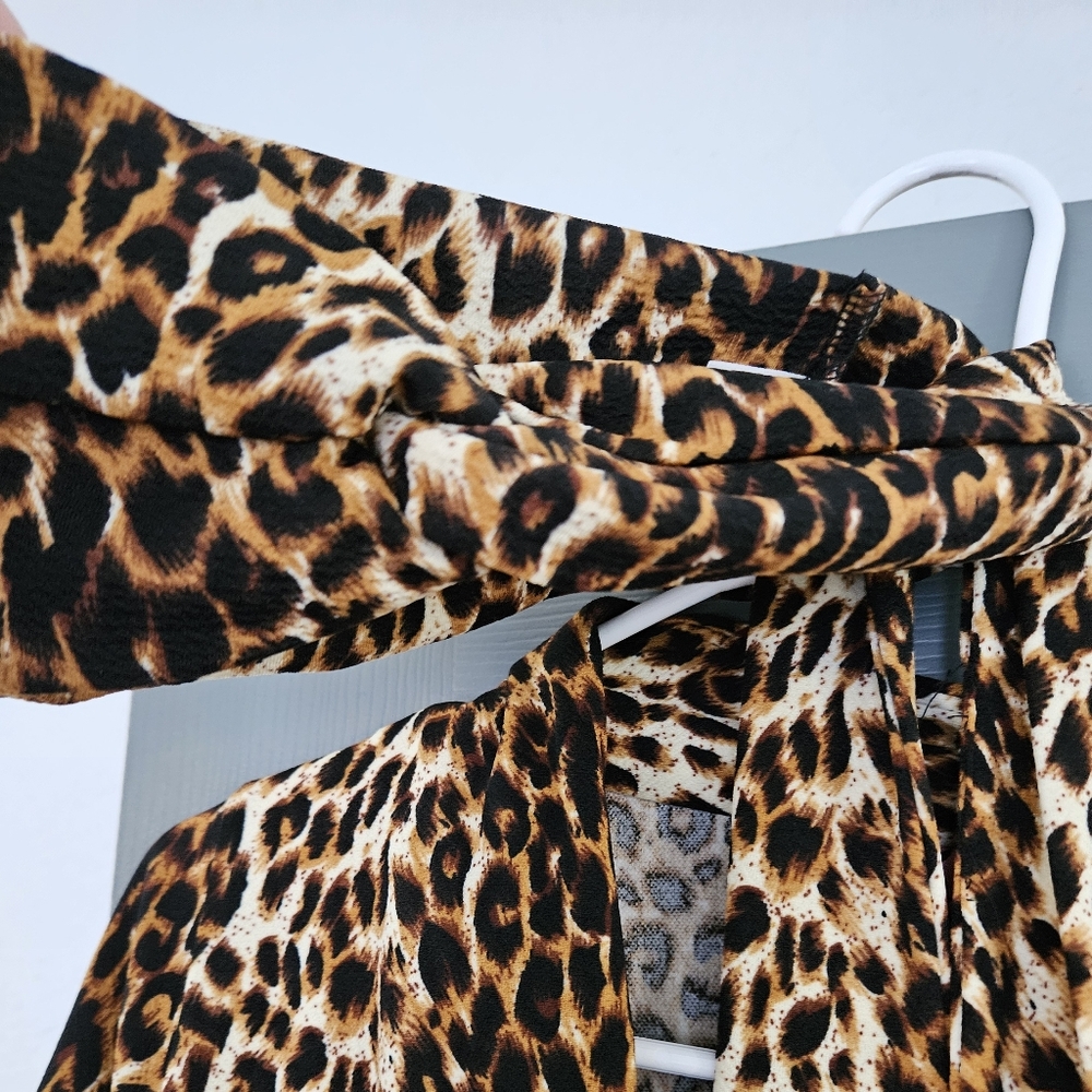 Leopard Cozy Cardigan - Matching Headband And Sash - Vixen By Micheline Pitt - Picture 7 of 7